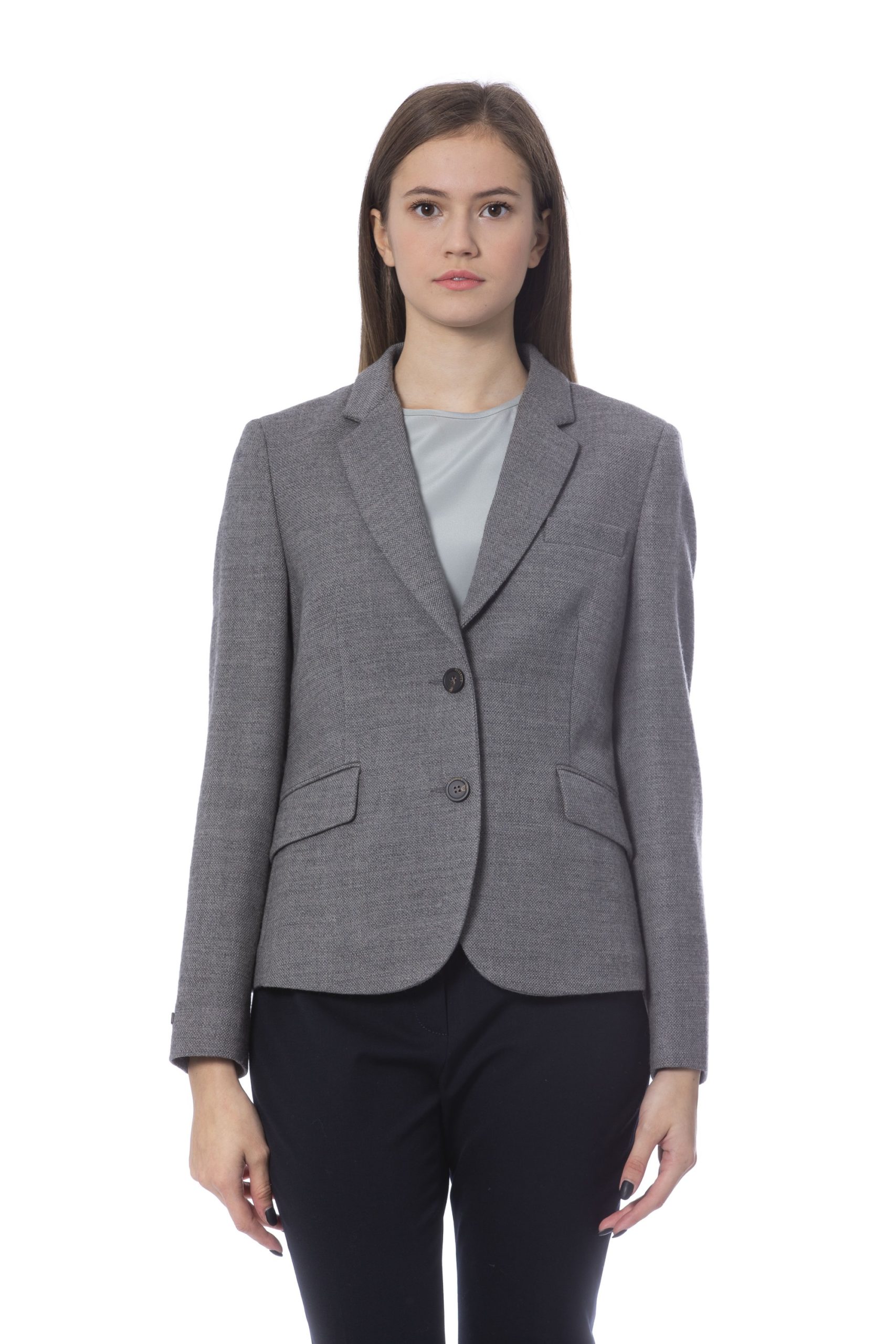 Peserico Women's Jacket Grey PE854570 - IT42 | S