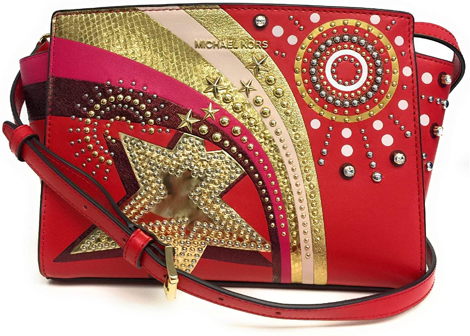 Michael Kors Women's Selma Crossbody Bag Red MK29299