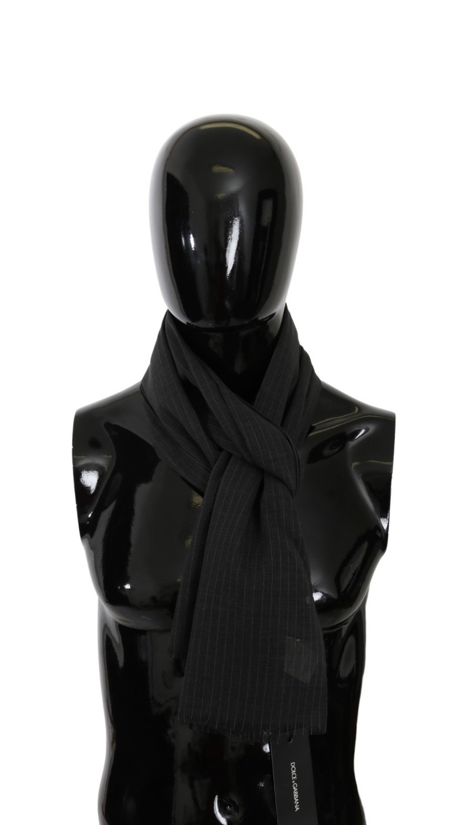 Dolce & Gabbana Men's Neck Wrap Silk Scarf Gray MS5571