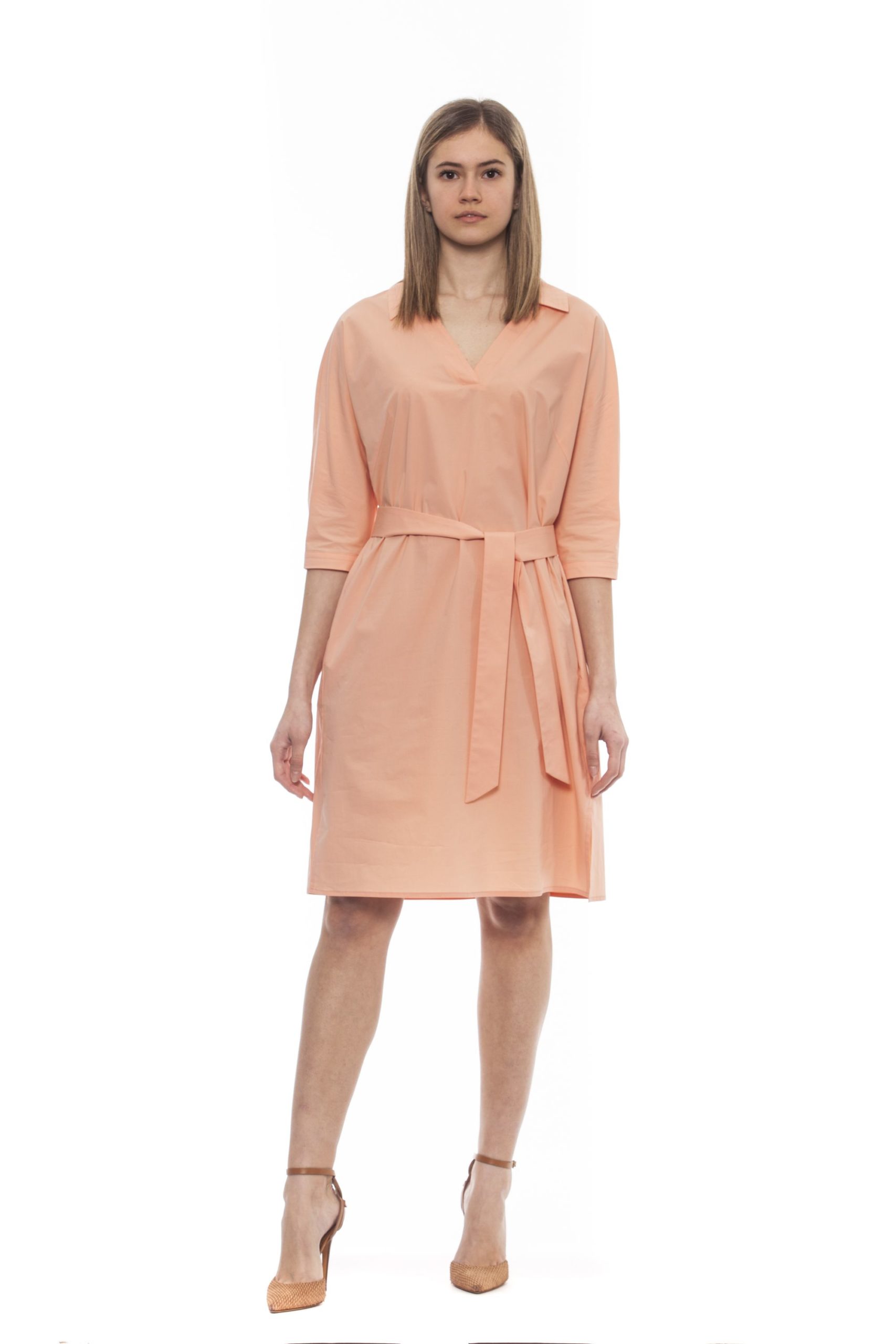 Peserico Women's Marrone Dress Brown PE1383256 - IT42 | S