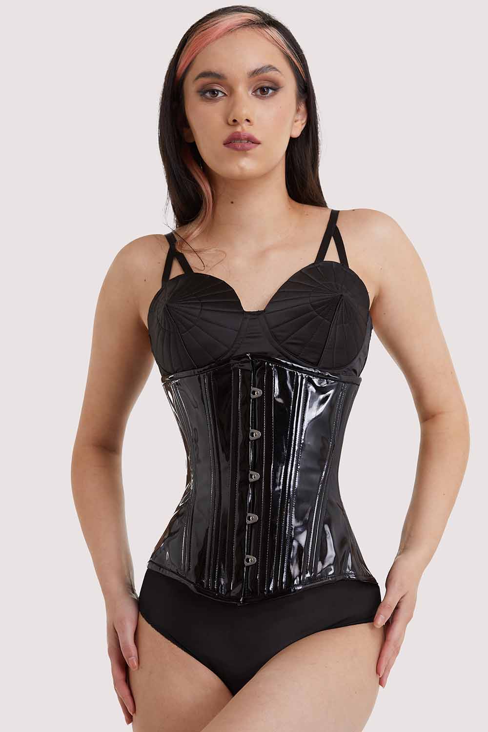 Bettie Page Vinyl Fetish Underbust Corset Corset 20”