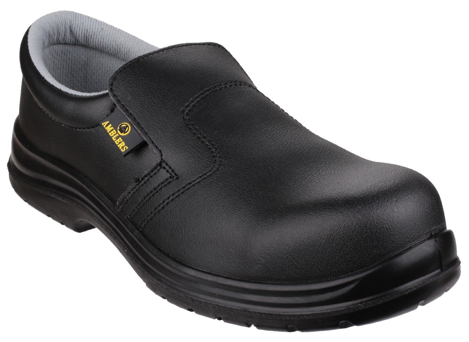 Amblers Unisex Safety Metal Free Lightweight Slip on Shoe Black 20437 - Black 3