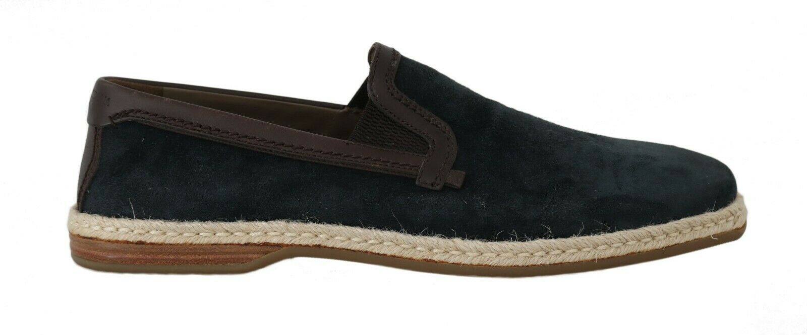 Dolce & Gabbana Men's Leather Suede Casual Loafers Blue MV2179 - EU40/US7