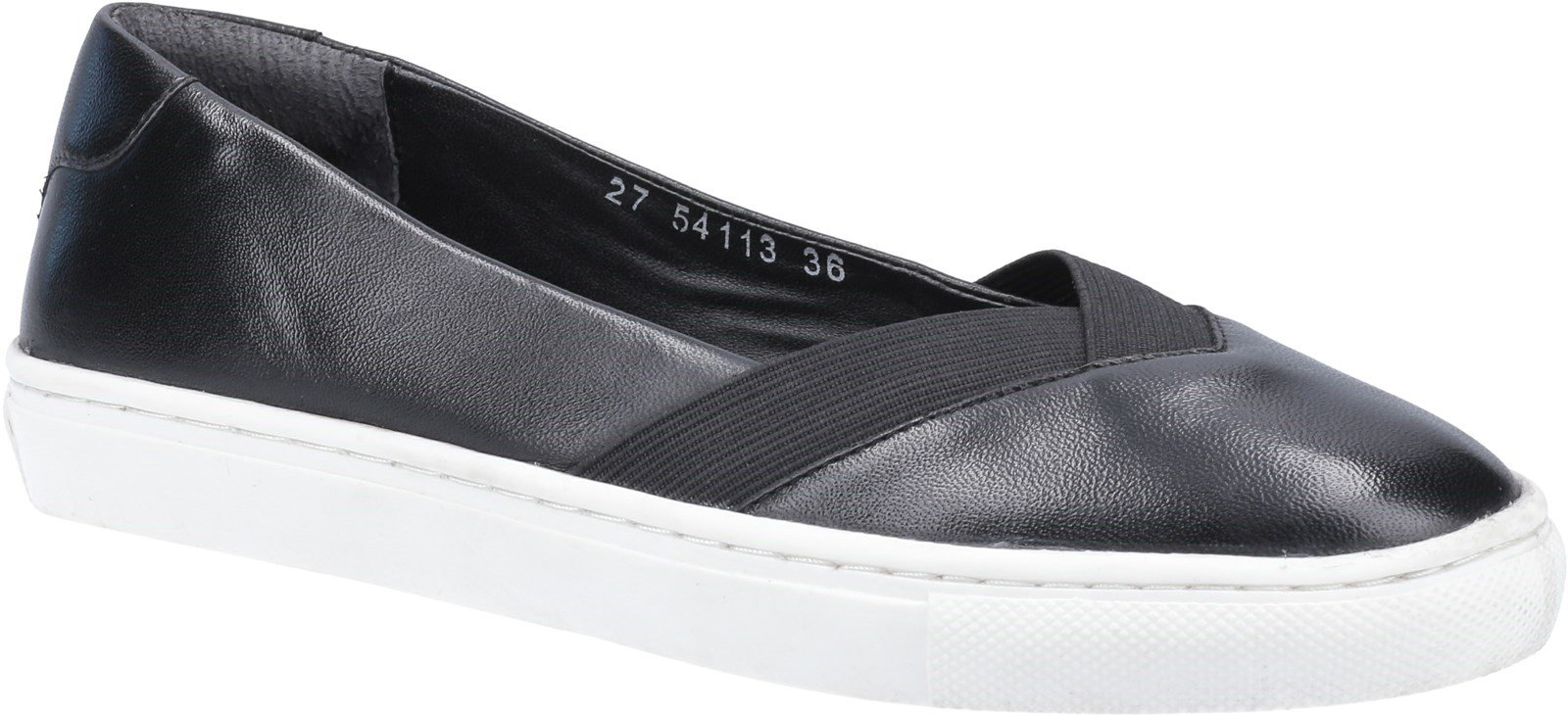 Hush Puppies Women's Tiffany Slip On Flat Shoe Various Colours 31962 - Black 5