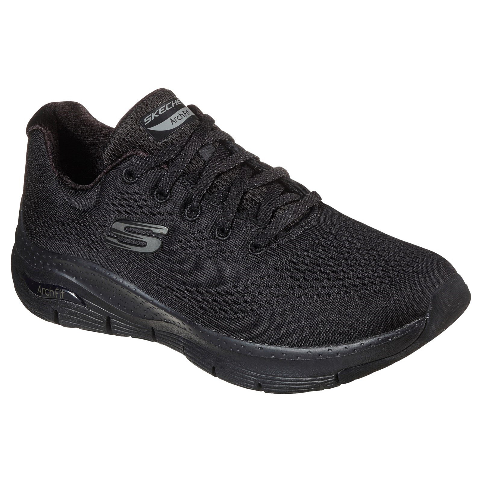 Skechers Women's Arch Fit Big Appeal Wide Trainer Black 33063 - Black 6