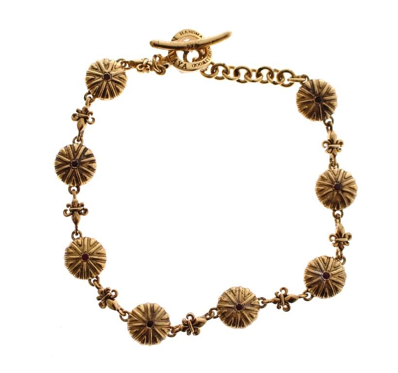 Nialaya Women's CZ 18K Gold 925 Silver Bracelet Gold NIA10094 - S