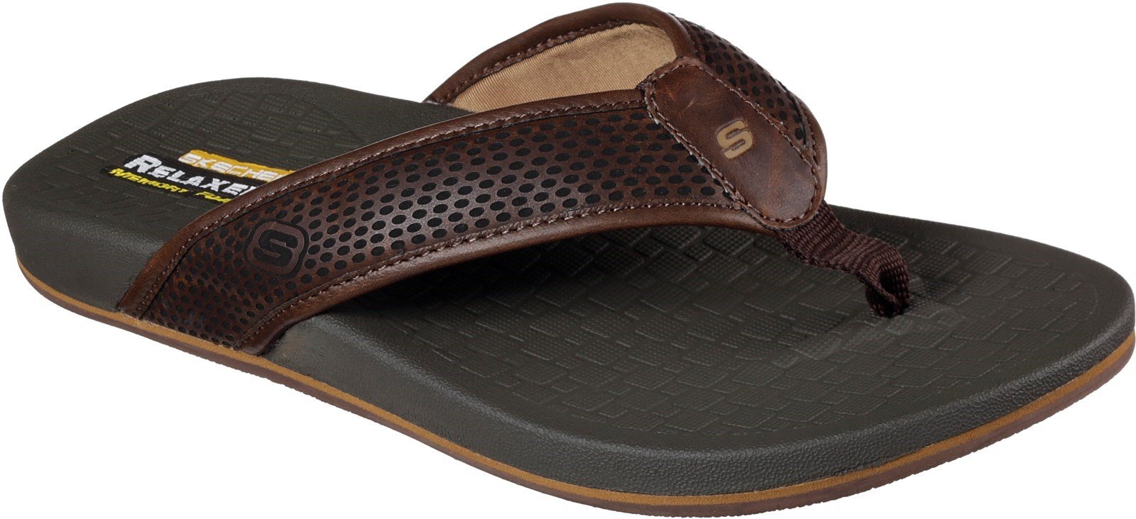Skechers Men's Pelem Emiro Flip-Flop Choclate 26501 - Chocolate 6