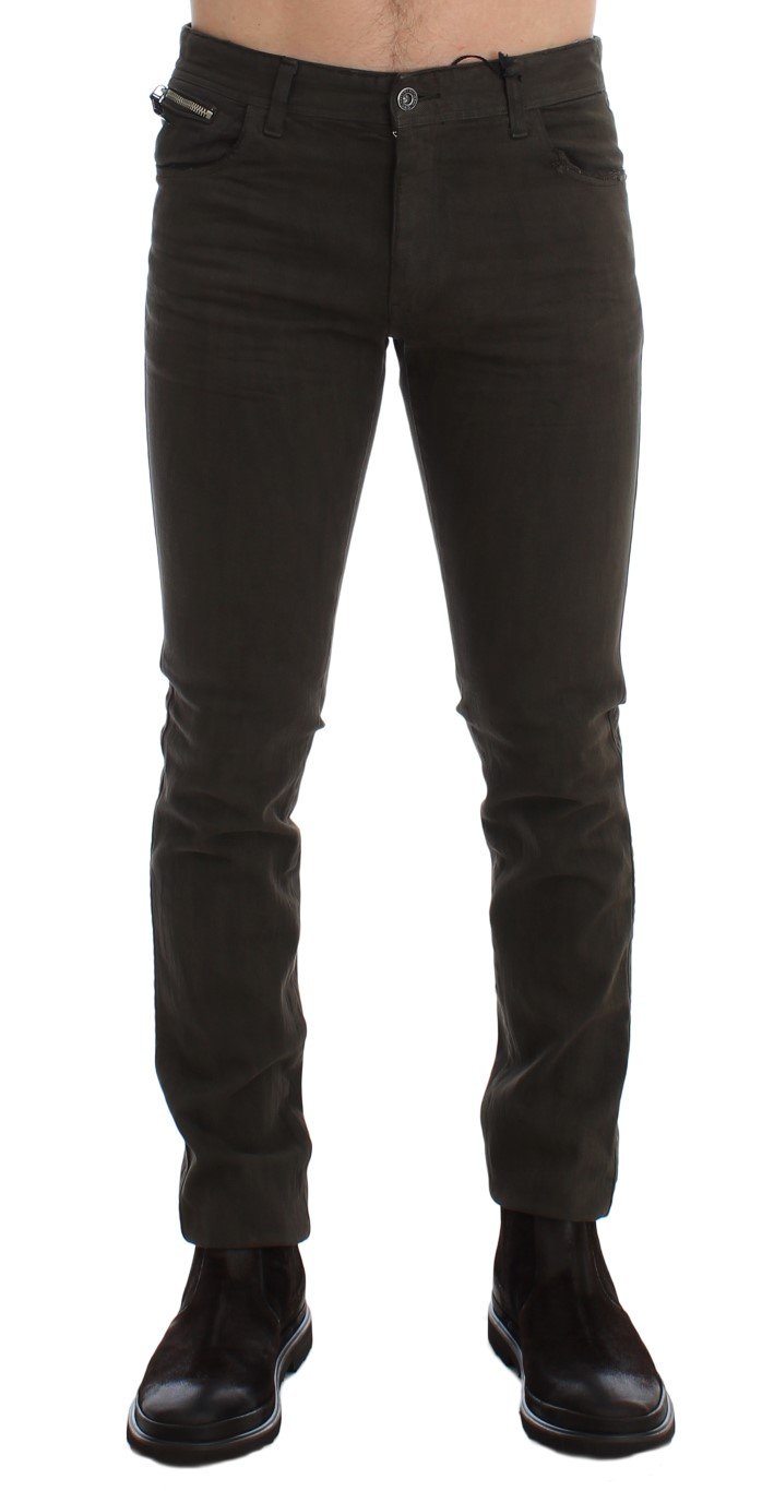 Costume National Men's Slim Fit Cotton Stretch Denim Jeans Green SIG17939 - W34