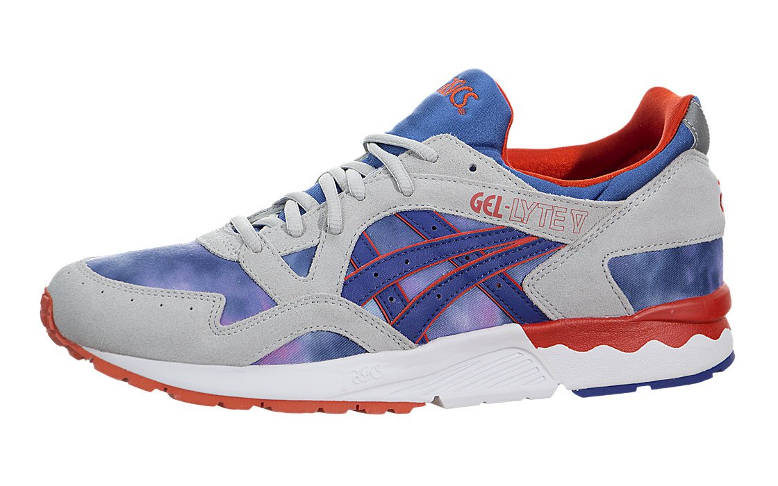 ASICS Men's Gel Lyte V Trainers Tie Dye Dark Blue 8718833026402 - 4 UK Blue