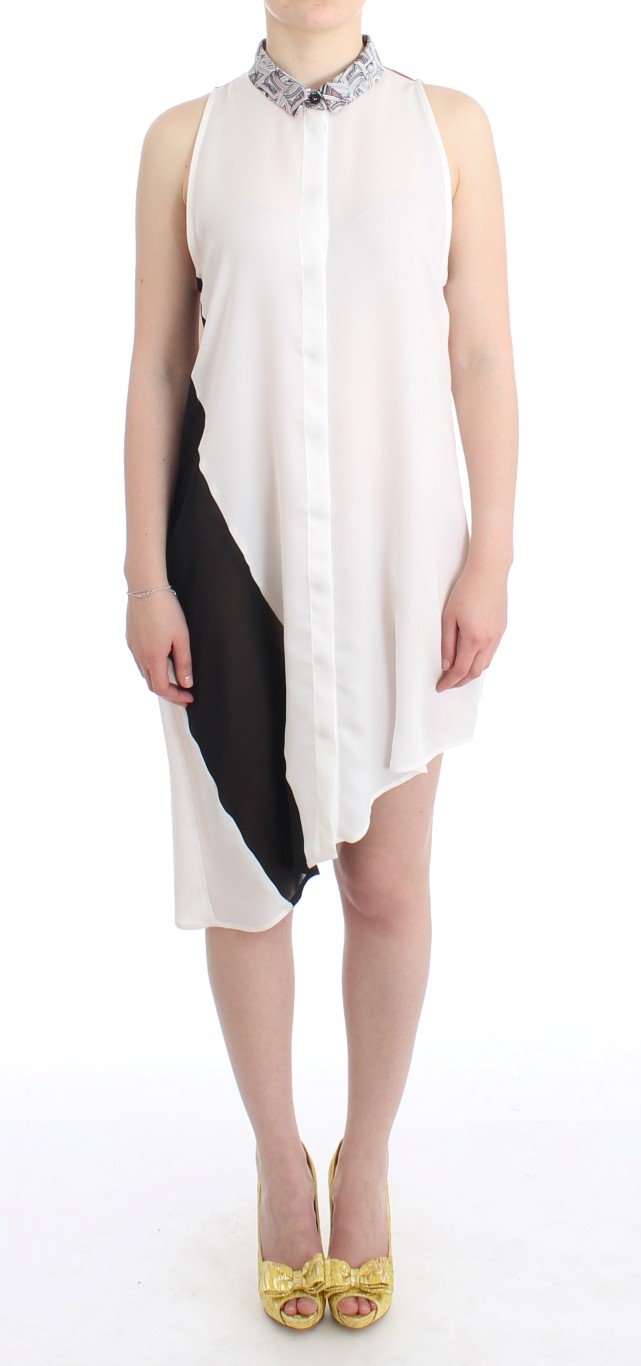 Costume National Women's Assymetric hem Dress White SIG11647 - IT46|XL