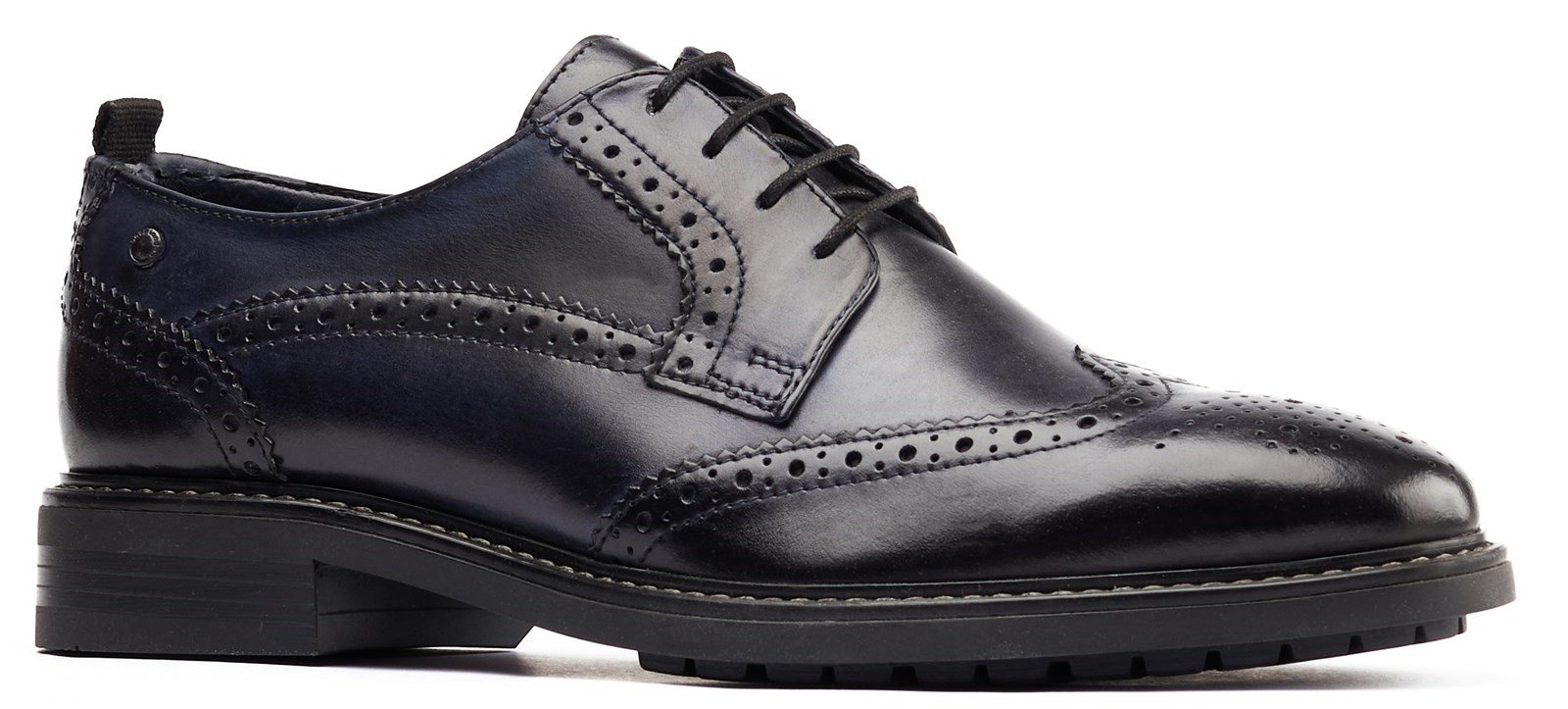 Base London Men's Lennox Wingtip Derby Shoe Various Colours 31211 - Navy 6