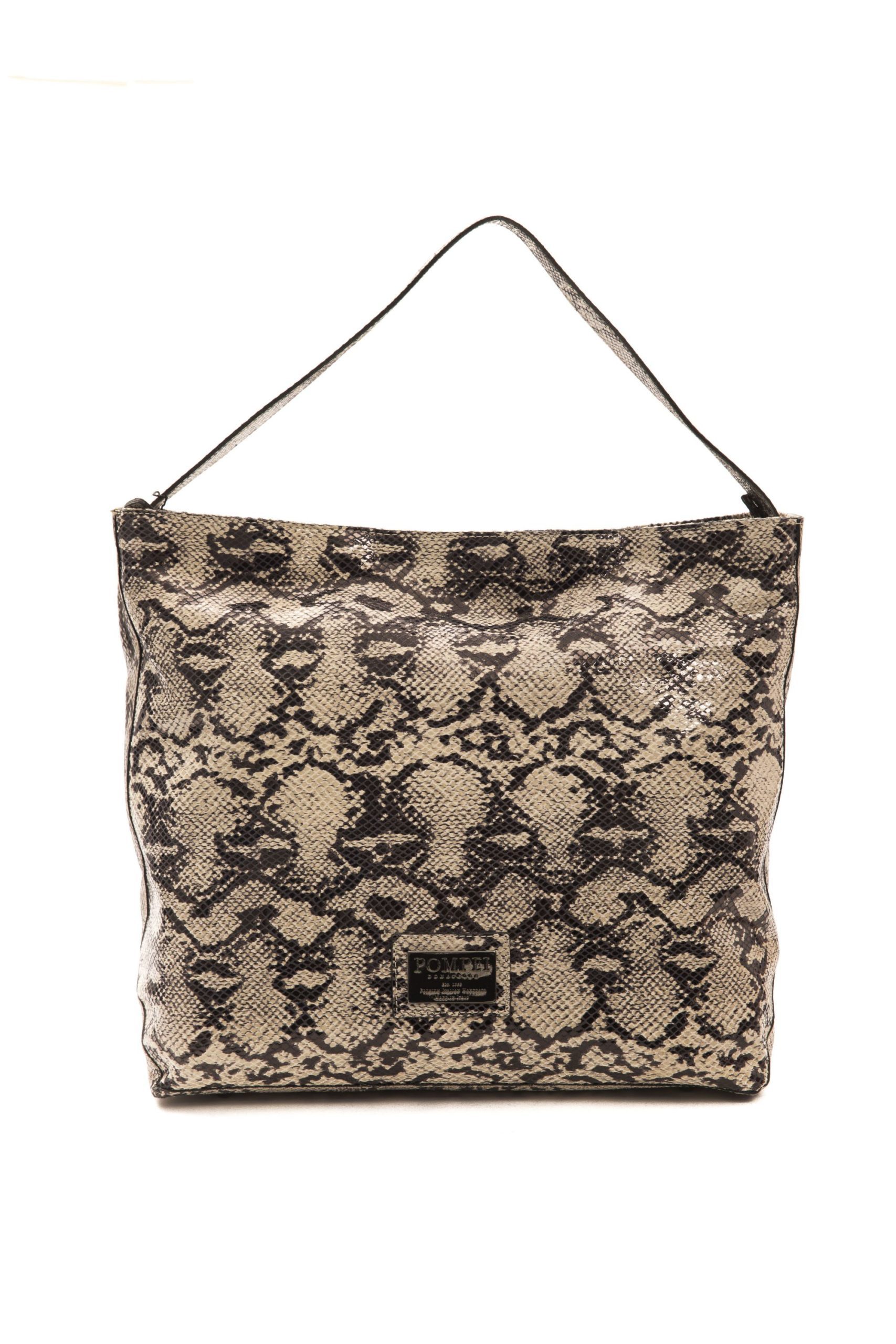 Pompei Donatella Women's Roccia Stone Shoulder Bag Grey PO1004683