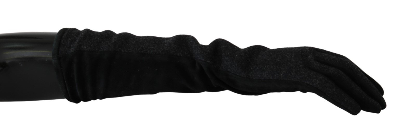 Dolce & Gabbana Women's Mid Arm Length Mittens Gloves Black LB1021 - 7.5|S