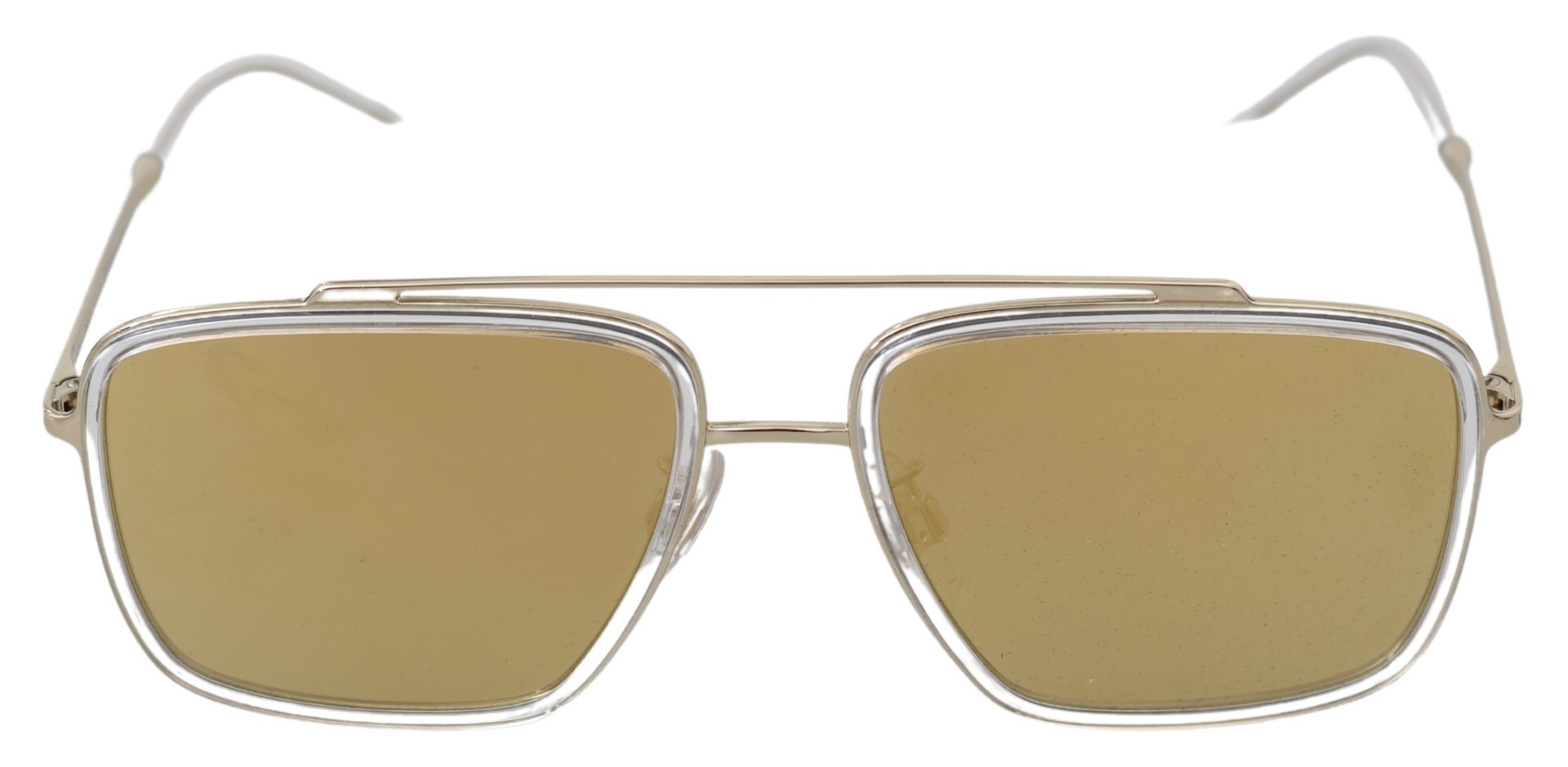 Dolce & Gabbana Women's MIirored Pilot Aviator Sunglasses Gold GLA768