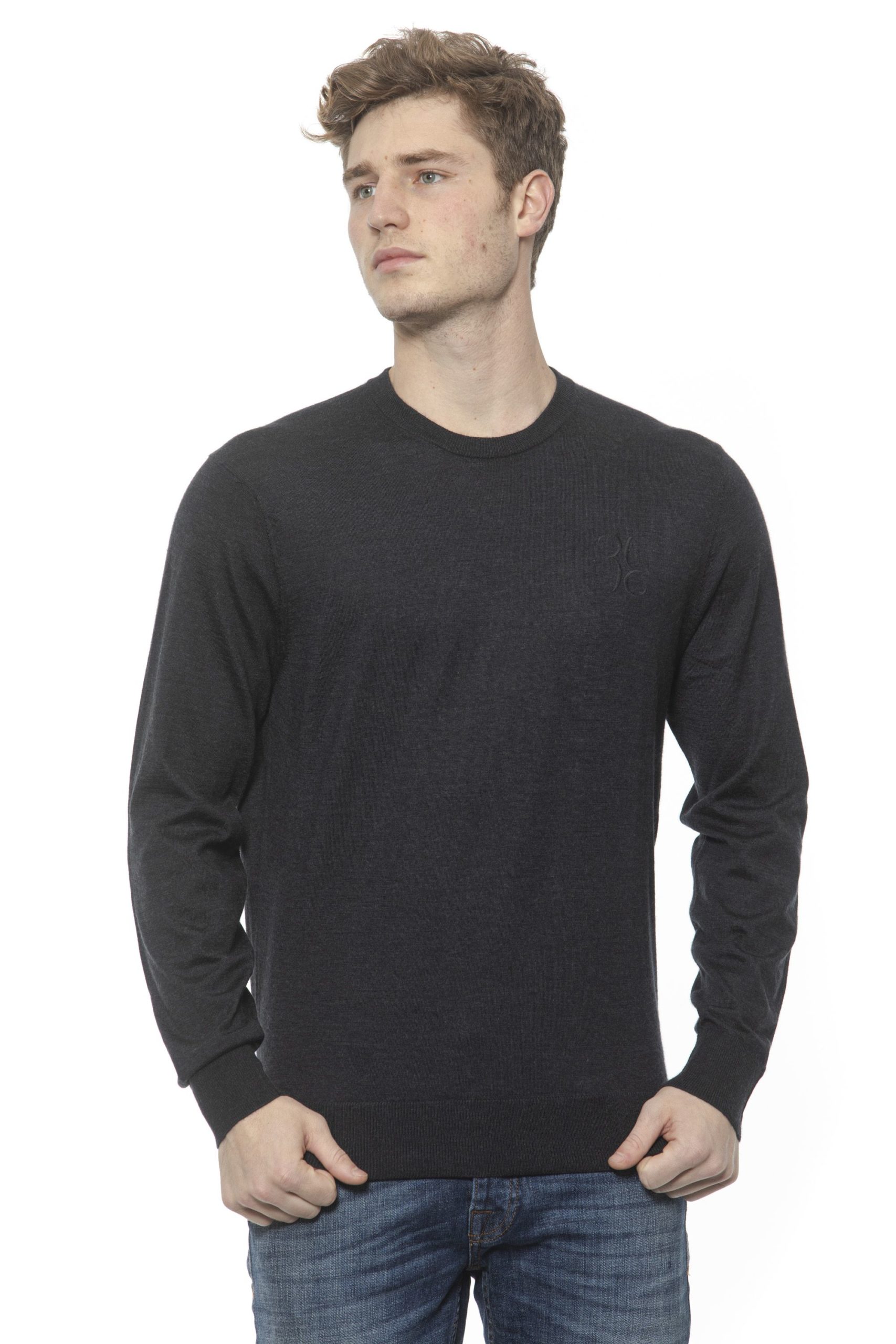 Billionaire Italian Couture Men's Anthracite Sweater White BI1313561 - M