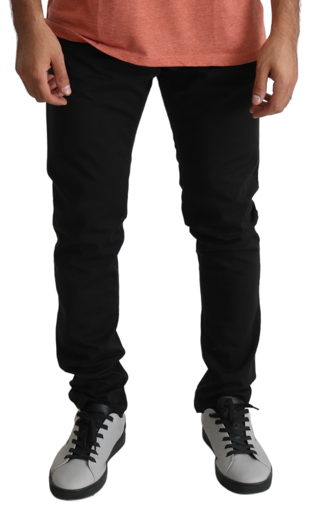 Black Skinny Denim 14 GOLD Cotton Stretch Jeans - IT52 | XL