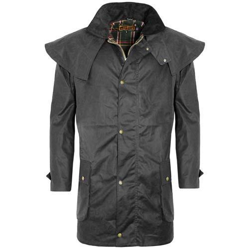 Game Technical Apparel Unisex Jacket Various Colours Wax Coat - Black XL