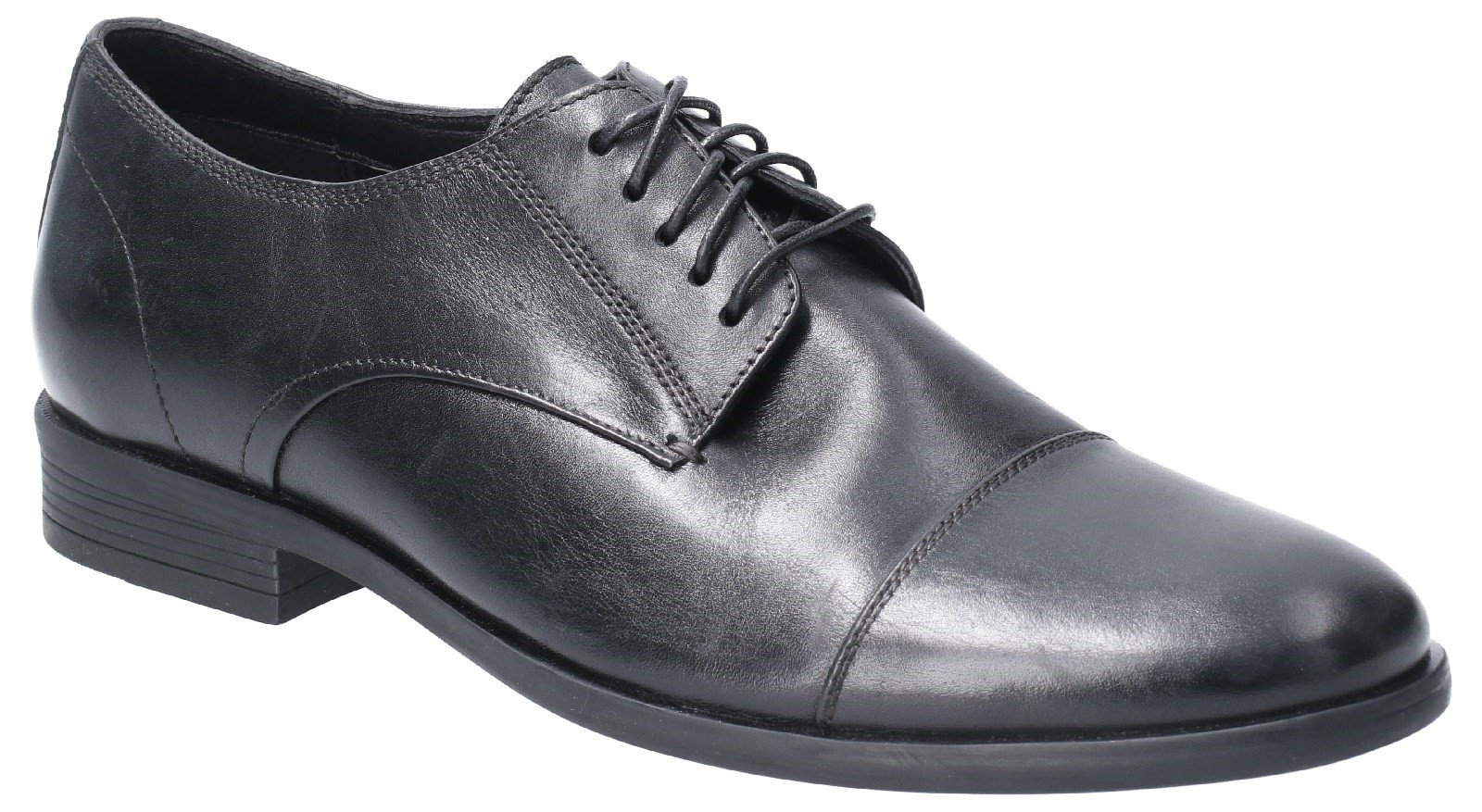 Hush Puppies Men's Ollie Cap Toe Lace Up Shoe Various Colours 29187 - Black 6