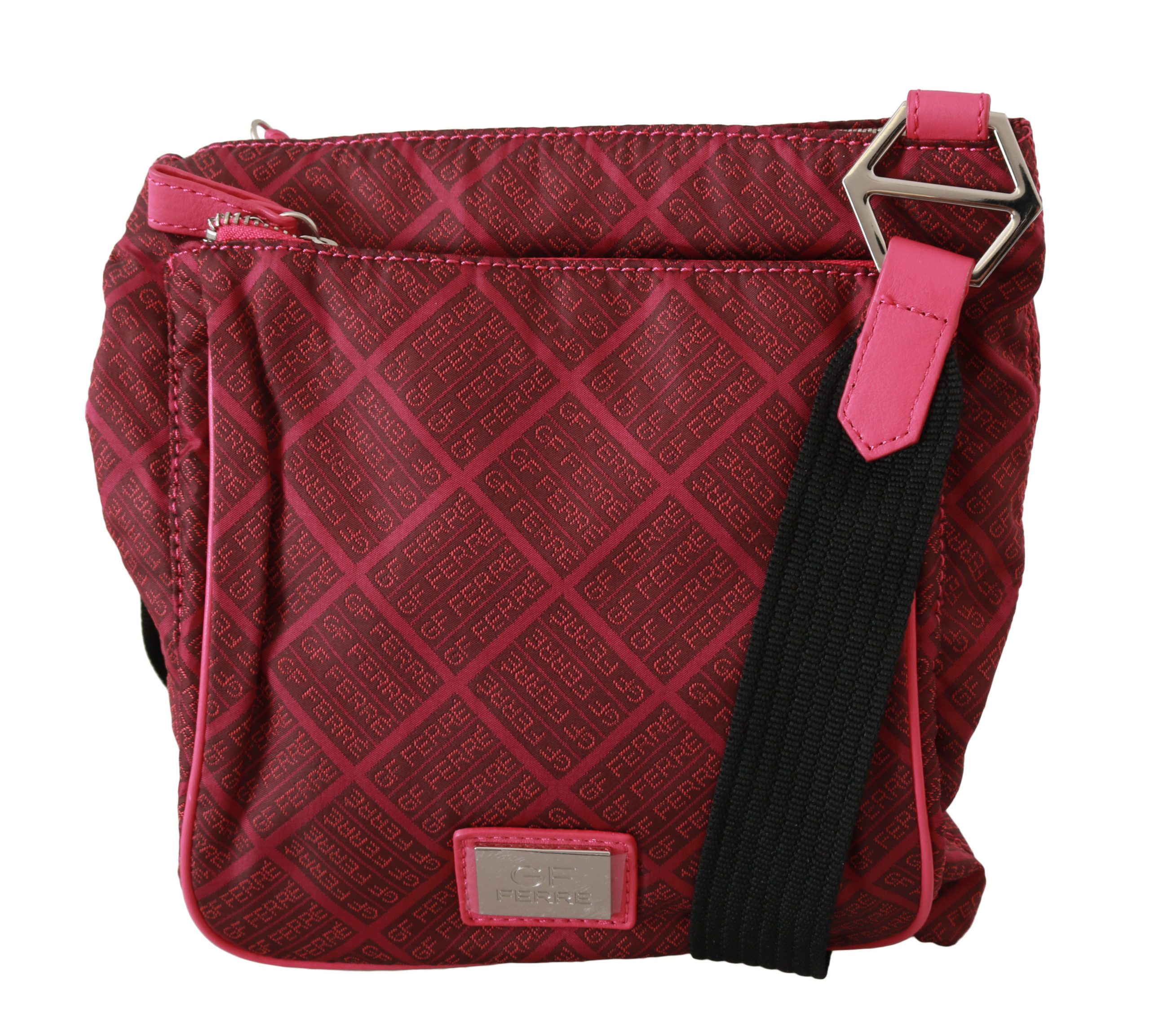 GF Ferre Women's Printed Fabric Shoulder Bag Pink VAS9191
