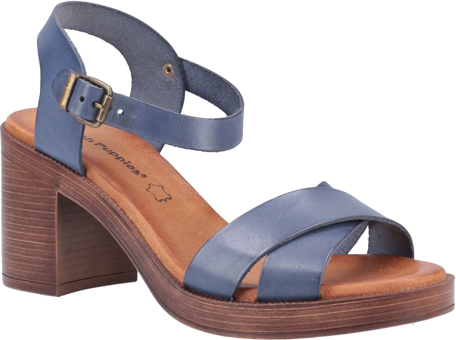 Hush Puppies Women's Georgia Heeled Sandal Various Colours 31949 - Blue 3