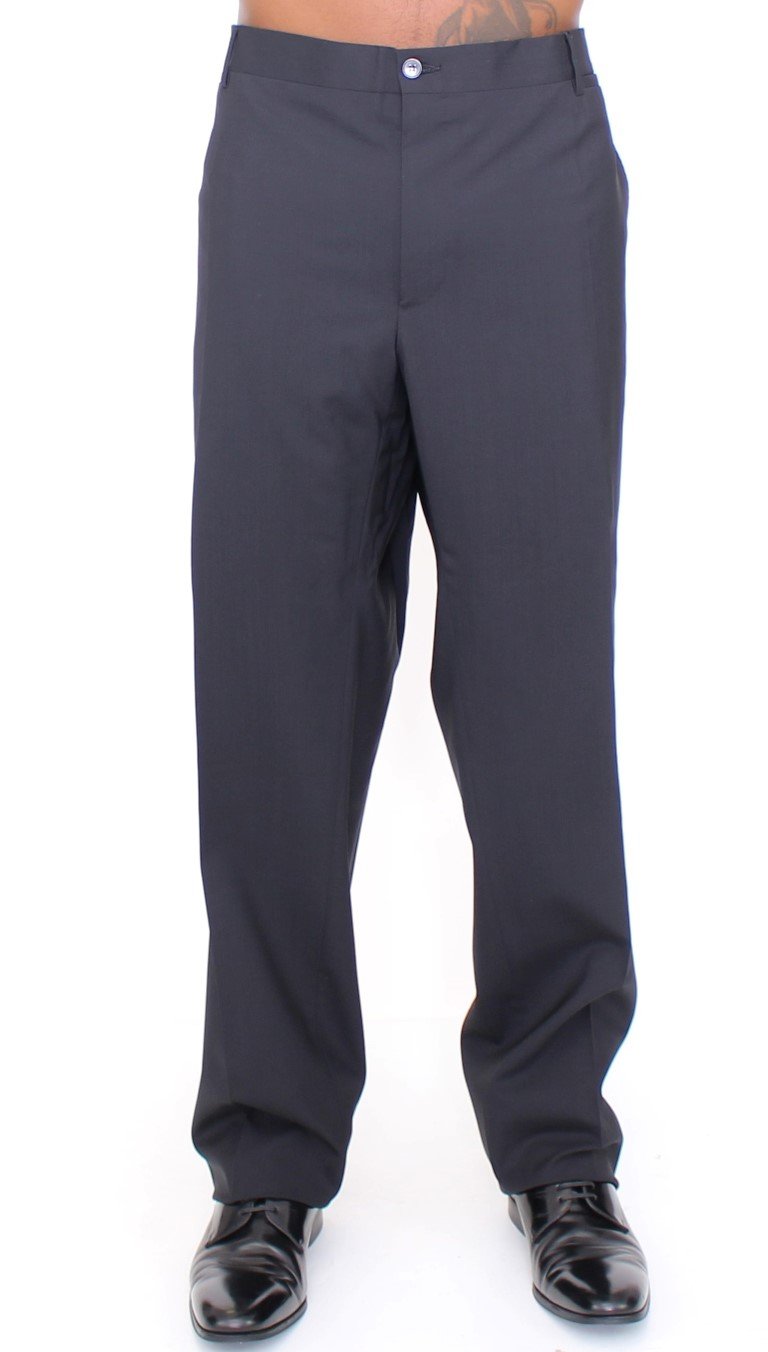 Dolce & Gabbana Men's Wool Stretch Pleated Trouser Black HAN10147 - IT58 | 3XL
