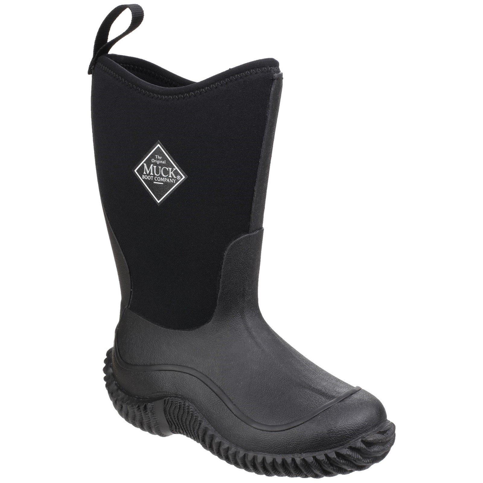 Muck Boots Kid's Hale Pull On Wellington Boot Black 24844 - Black 6