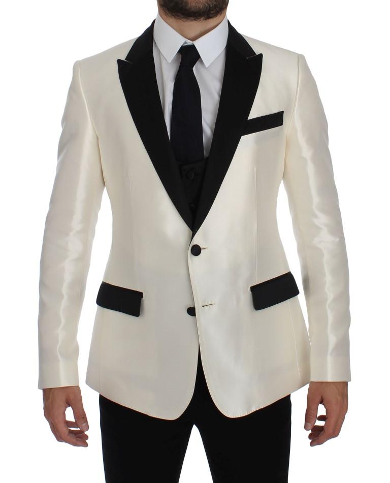 Dolce & Gabbana Men's Silk 2 Piece Blazer Black/White GTT10101 - IT50 | L
