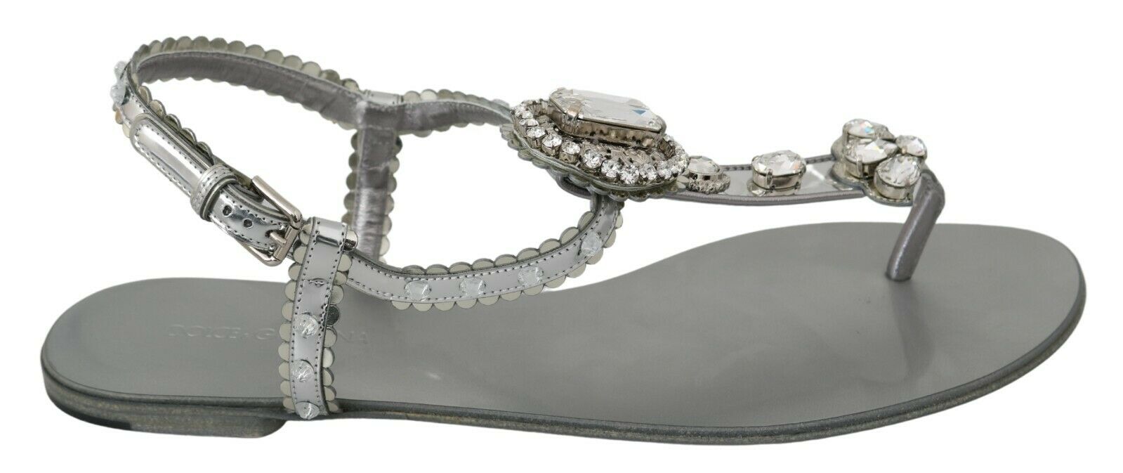 Dolce & Gabbana Women's Crystal Sandals Silver LA6578 - EU36/US5.5