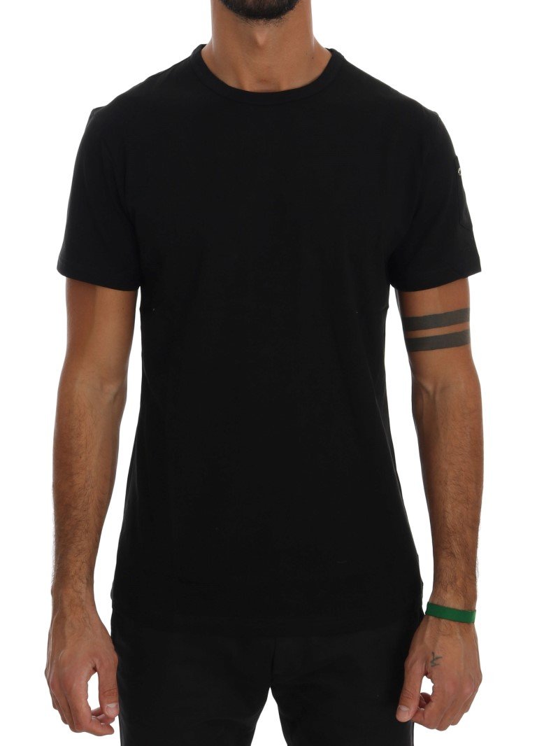 Daniele Alessandrini Men's Cotton Crewneck T-Shirt Black TSH1318 - S