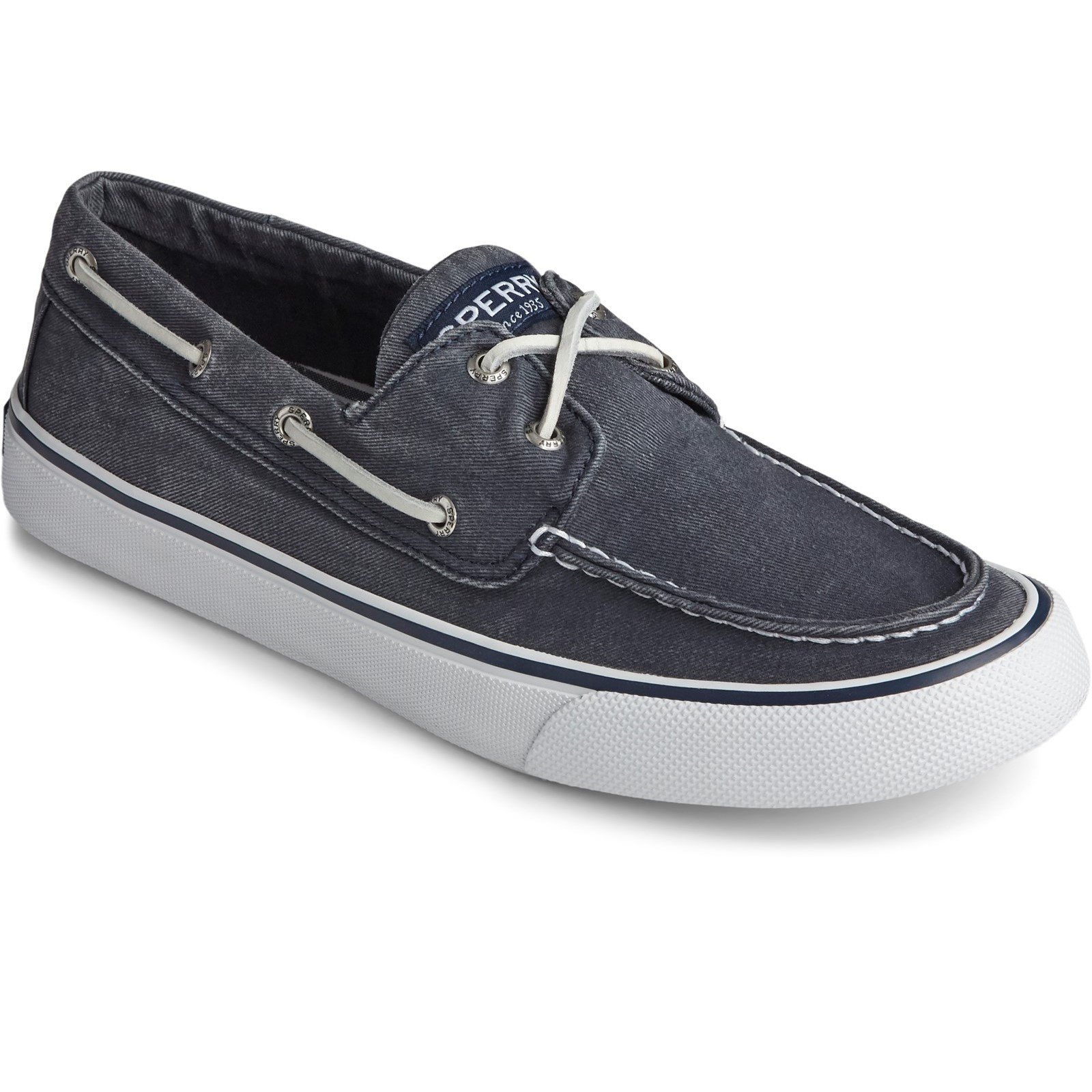 Sperry Men's Bahama II Boat Shoe Various Colours 32923 - Salt Washed Navy 7