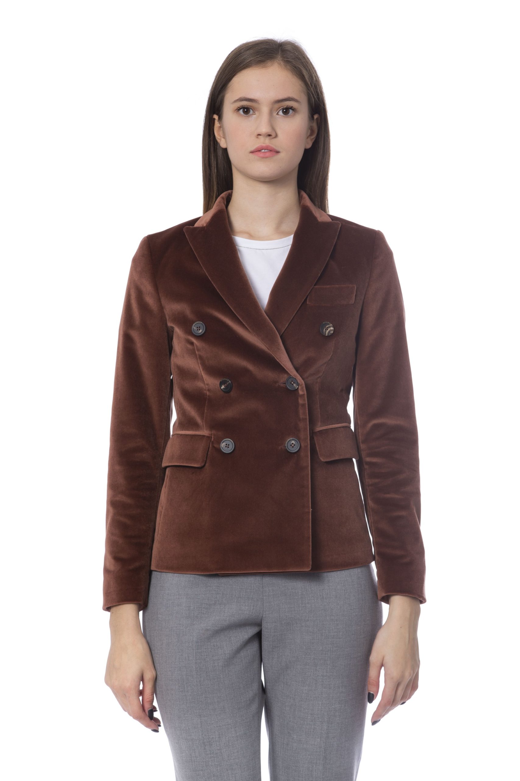 Peserico Women's Jacket Brown PE854368 - IT42 | S
