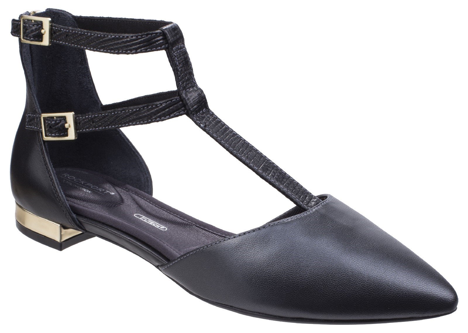 Rockport Women's Adelyn T Strap Heel Shoe Various Colours 26798 - Black 4