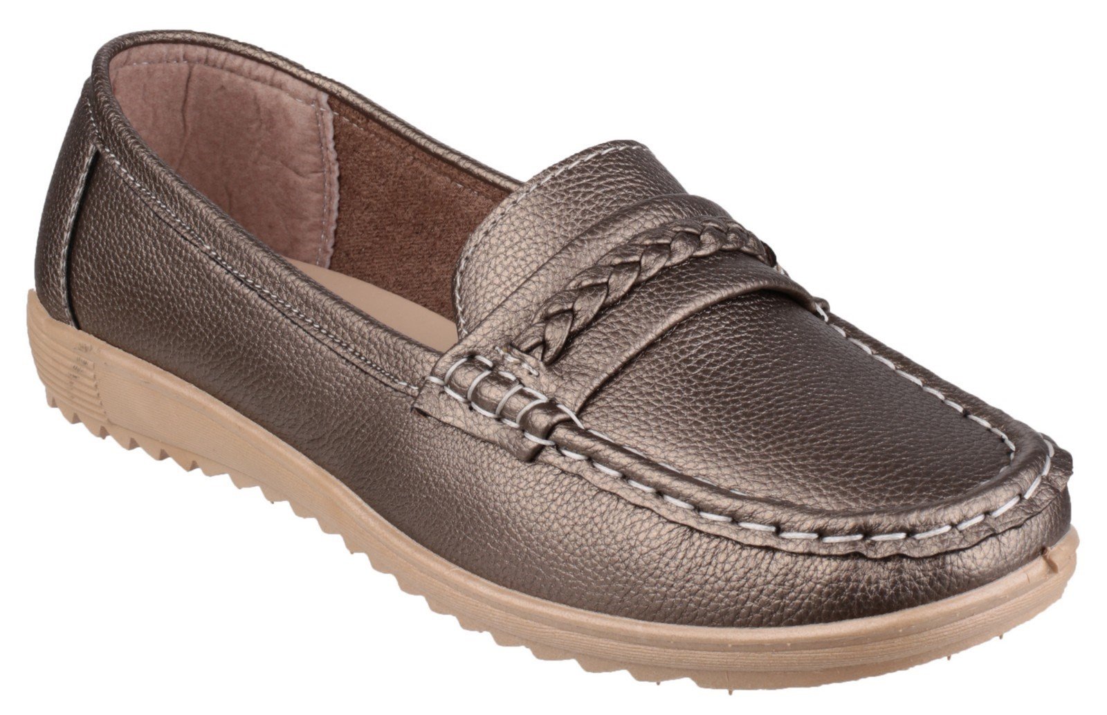 Fleet & Foster Women's Thames Slip On Loafer Various Colours 22128-35812 - Pewter 3