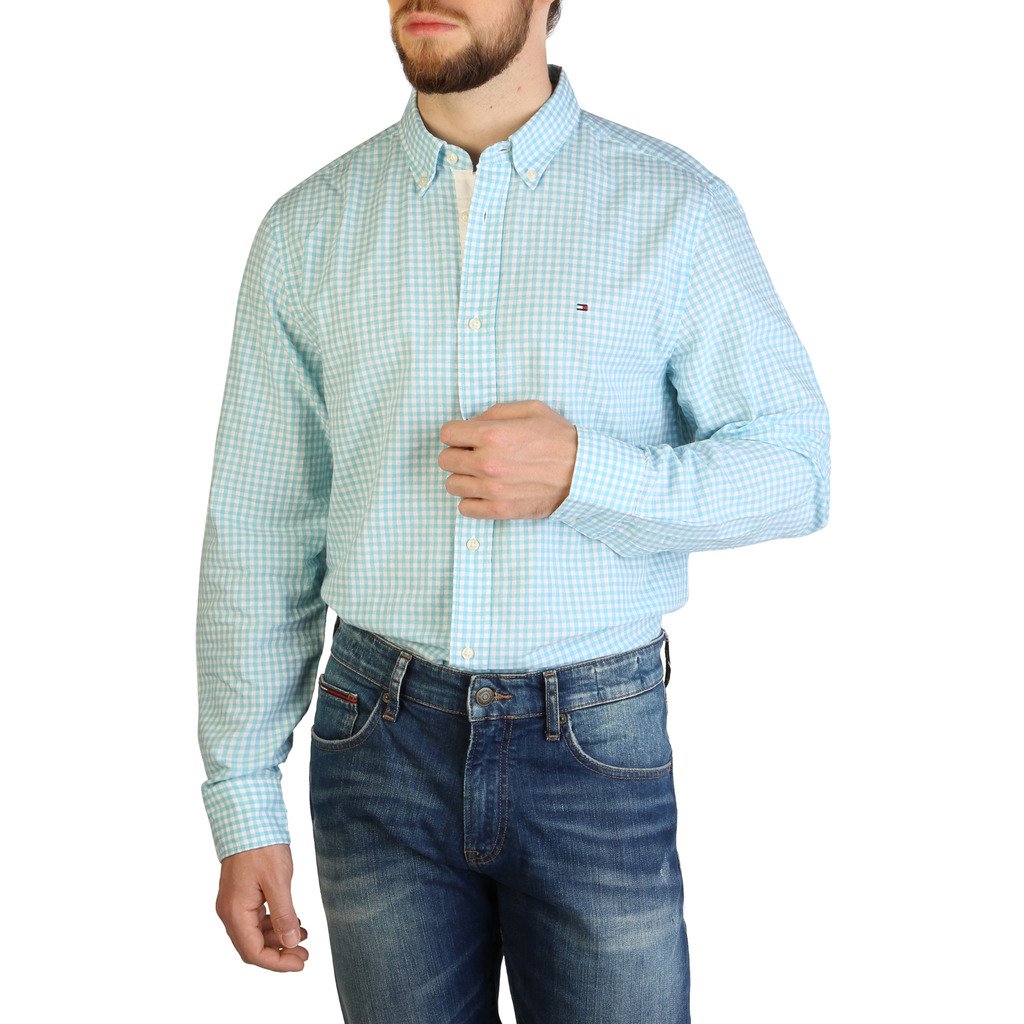 Tommy Hilfiger Men's Shirt Blue XM0XM01198 - blue S