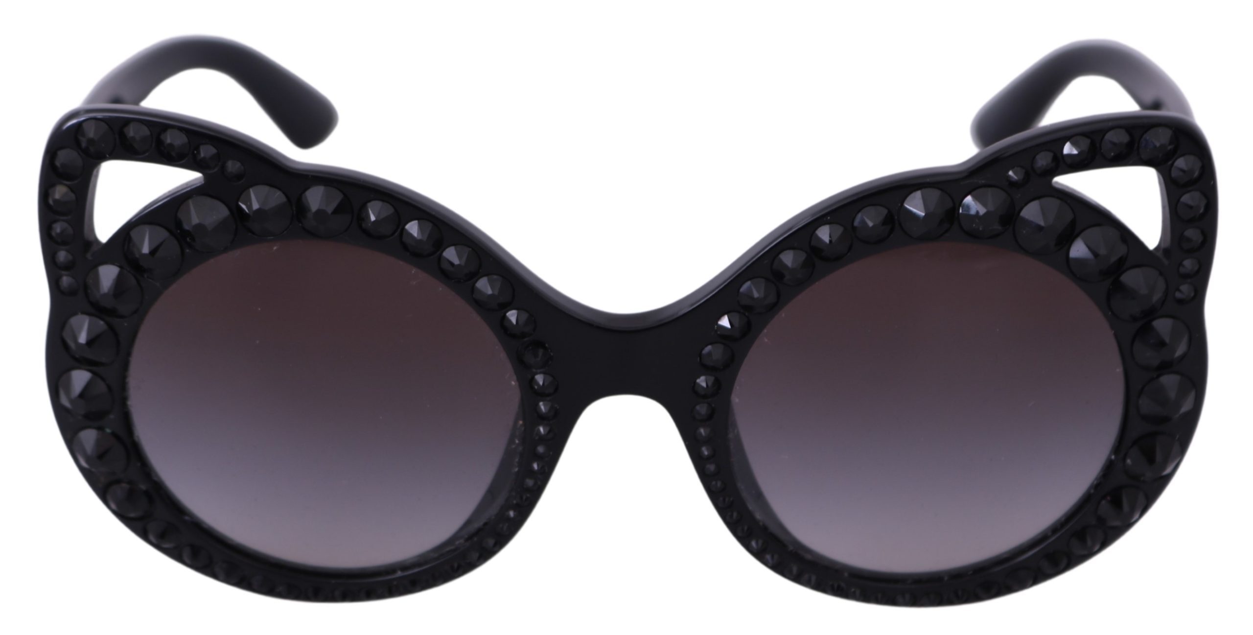 Dolce & Gabbana Women's Studded Cat Ear Logo Sunglasses Black GLA745