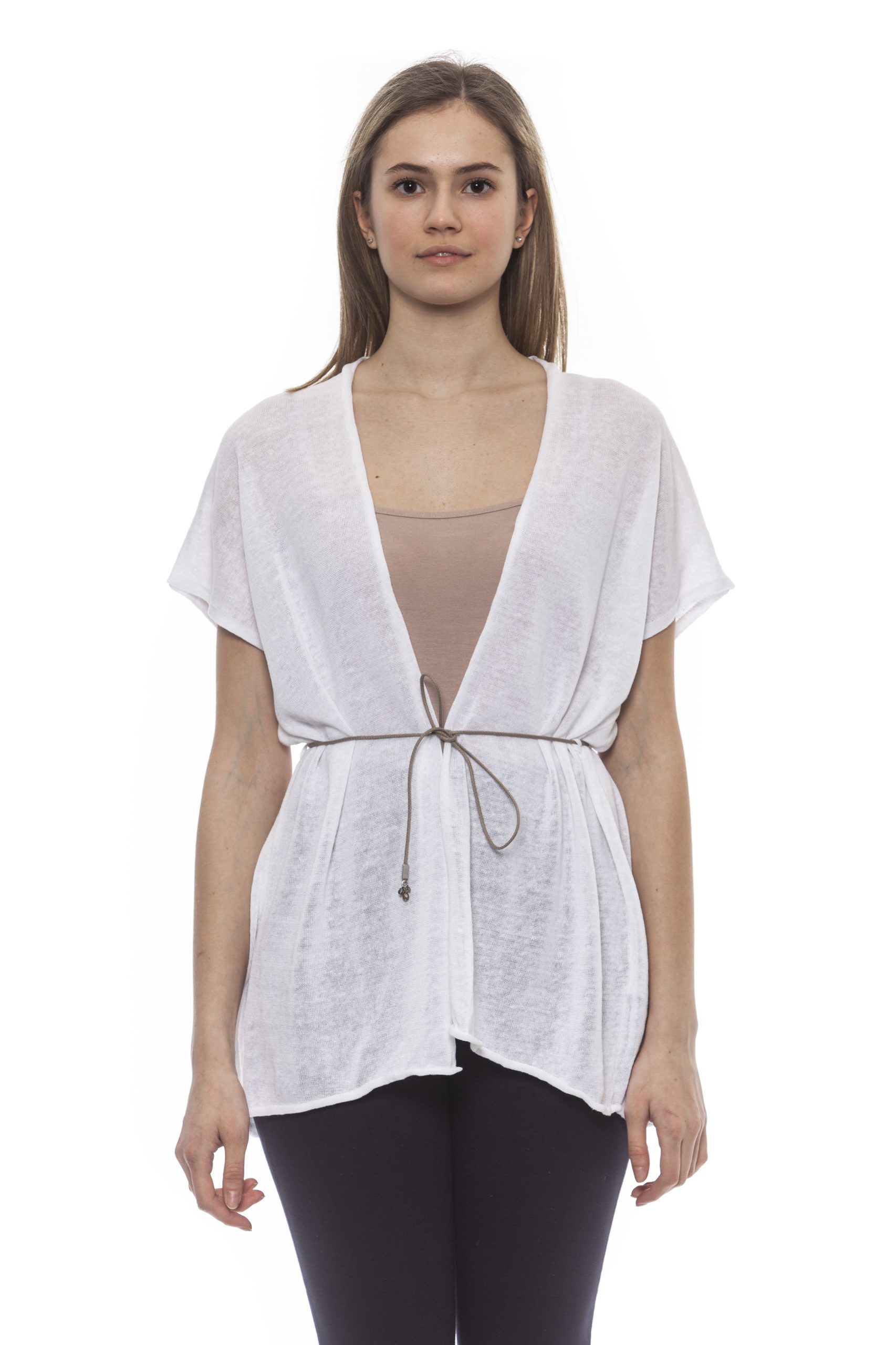 Peserico Women's Bianco Sweater White PE1381985 - IT42 | S
