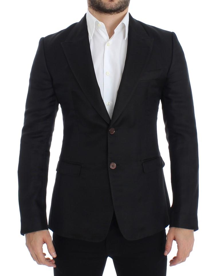 Dolce & Gabbana Men's Silk Slim Fit Blazer Black SIG12299 - IT48 | M