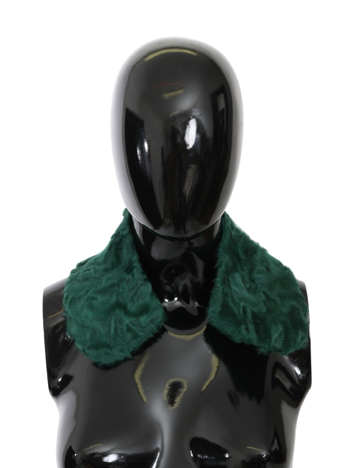 Dolce & Gabbana Women's Fur Shoulder Collar Wrap Lambskin Scarf Green MS5581