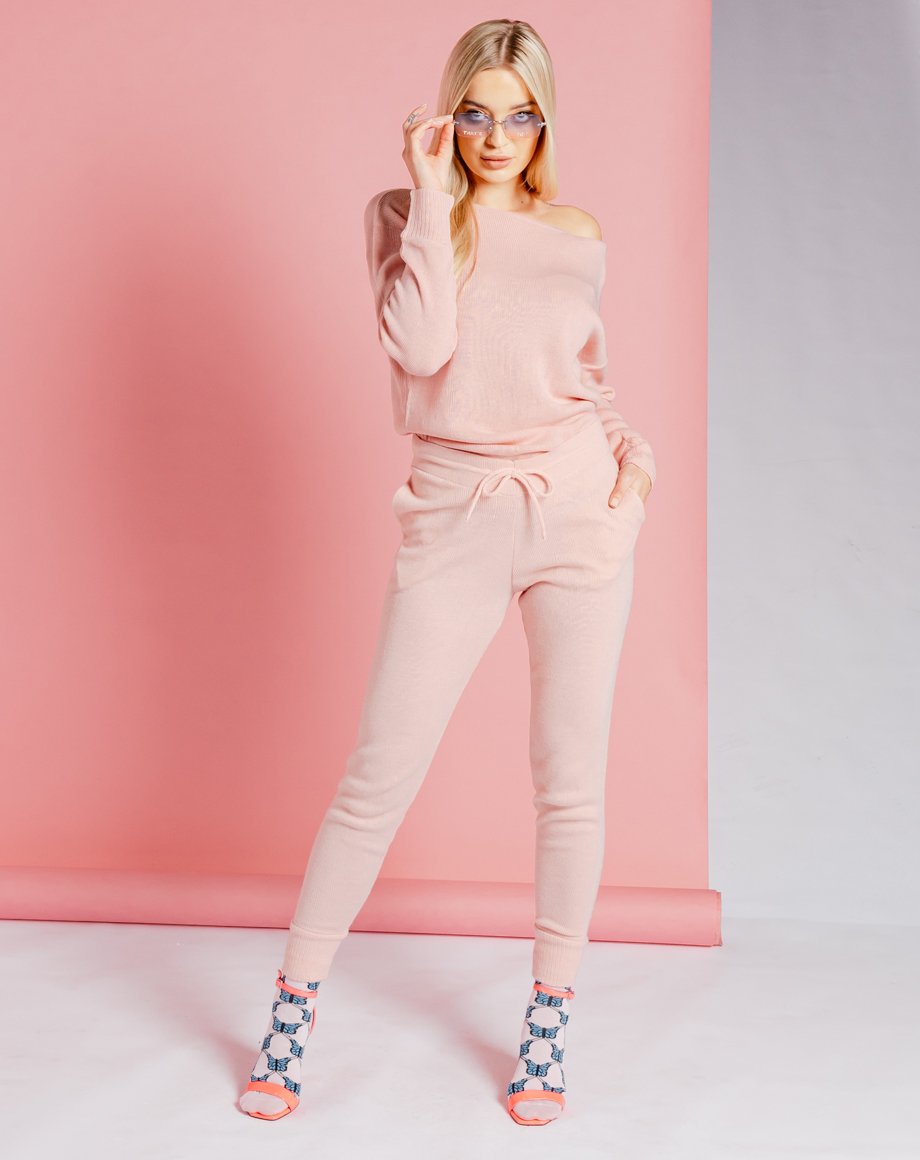 Auriel Knitted Lounge Set - Pink / 8