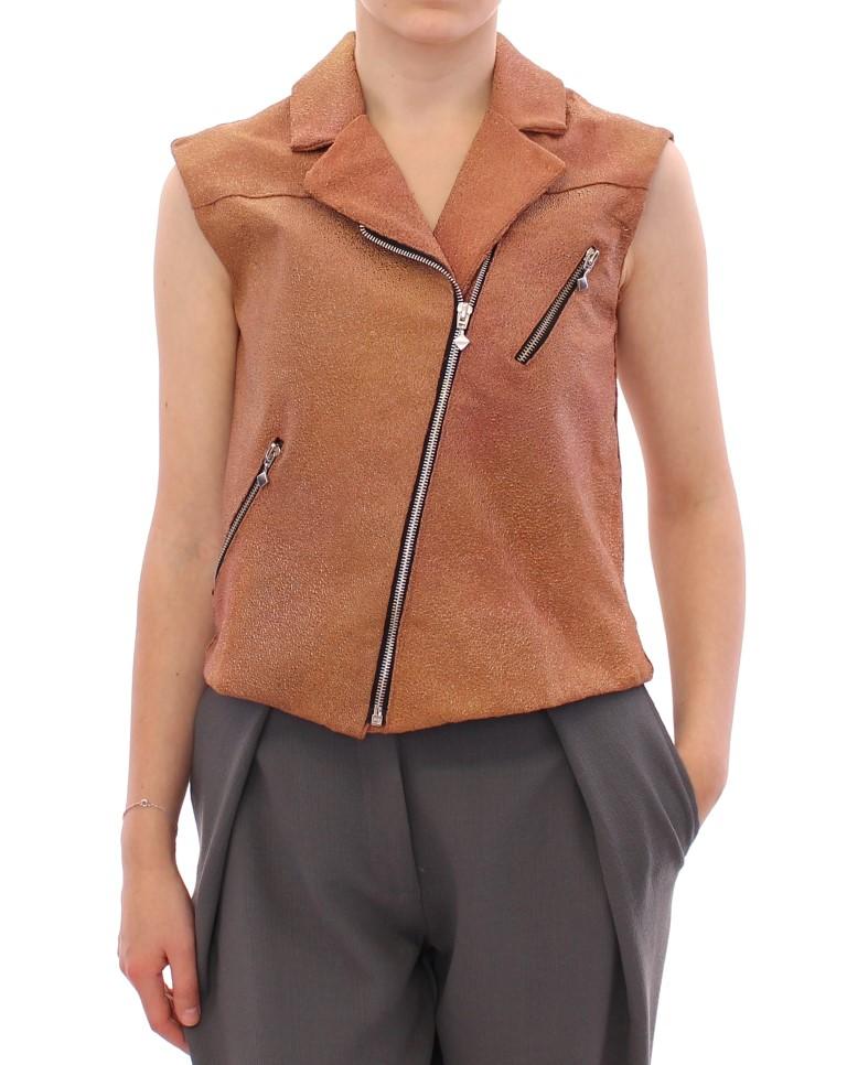 La Maison du Couturier Women's Leather Jacket Brown GSS10168 - IT42|M