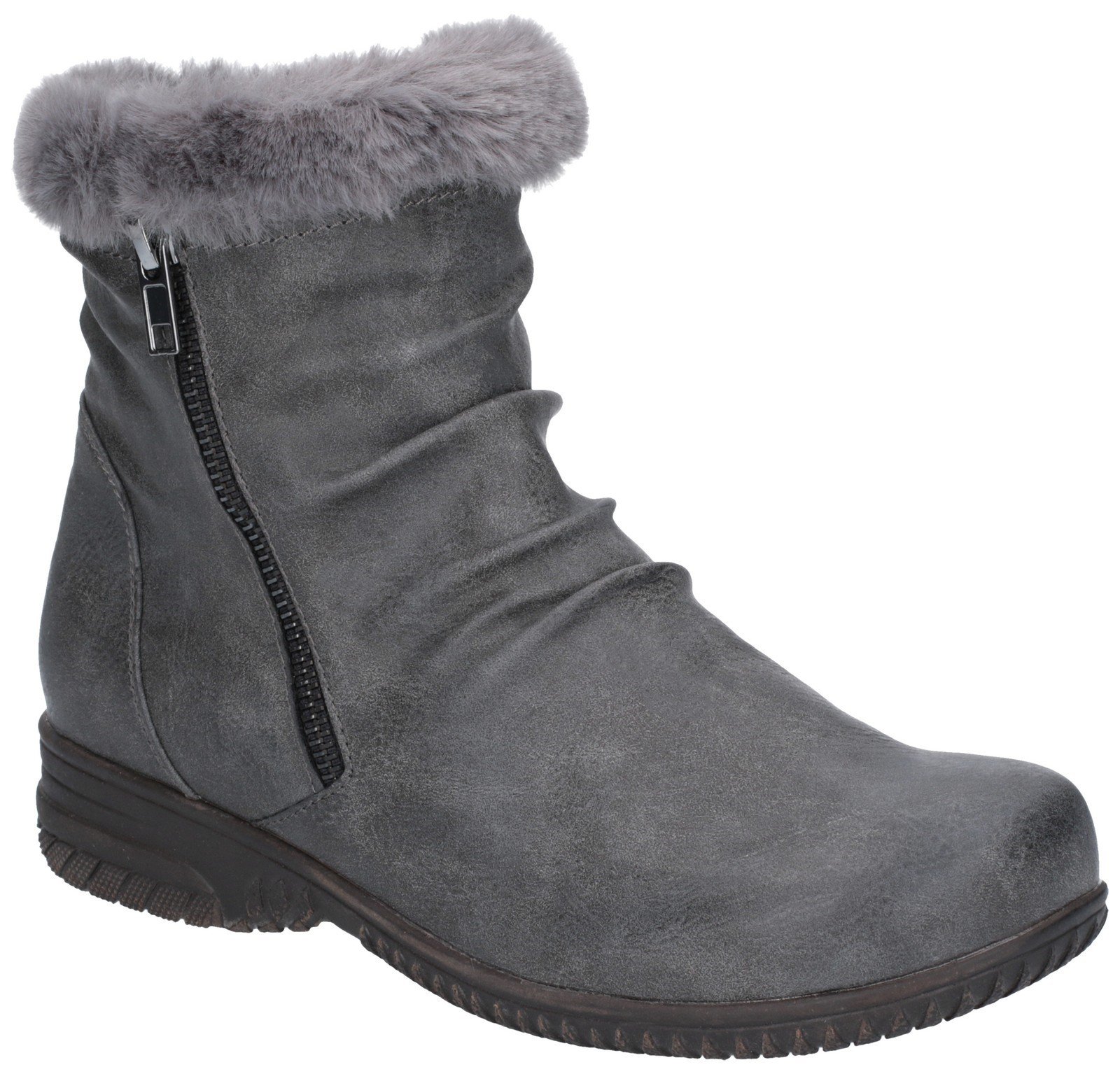 Fleet & Foster Women's Aurora Zip Boot Black 27148-45612 - Grey 3