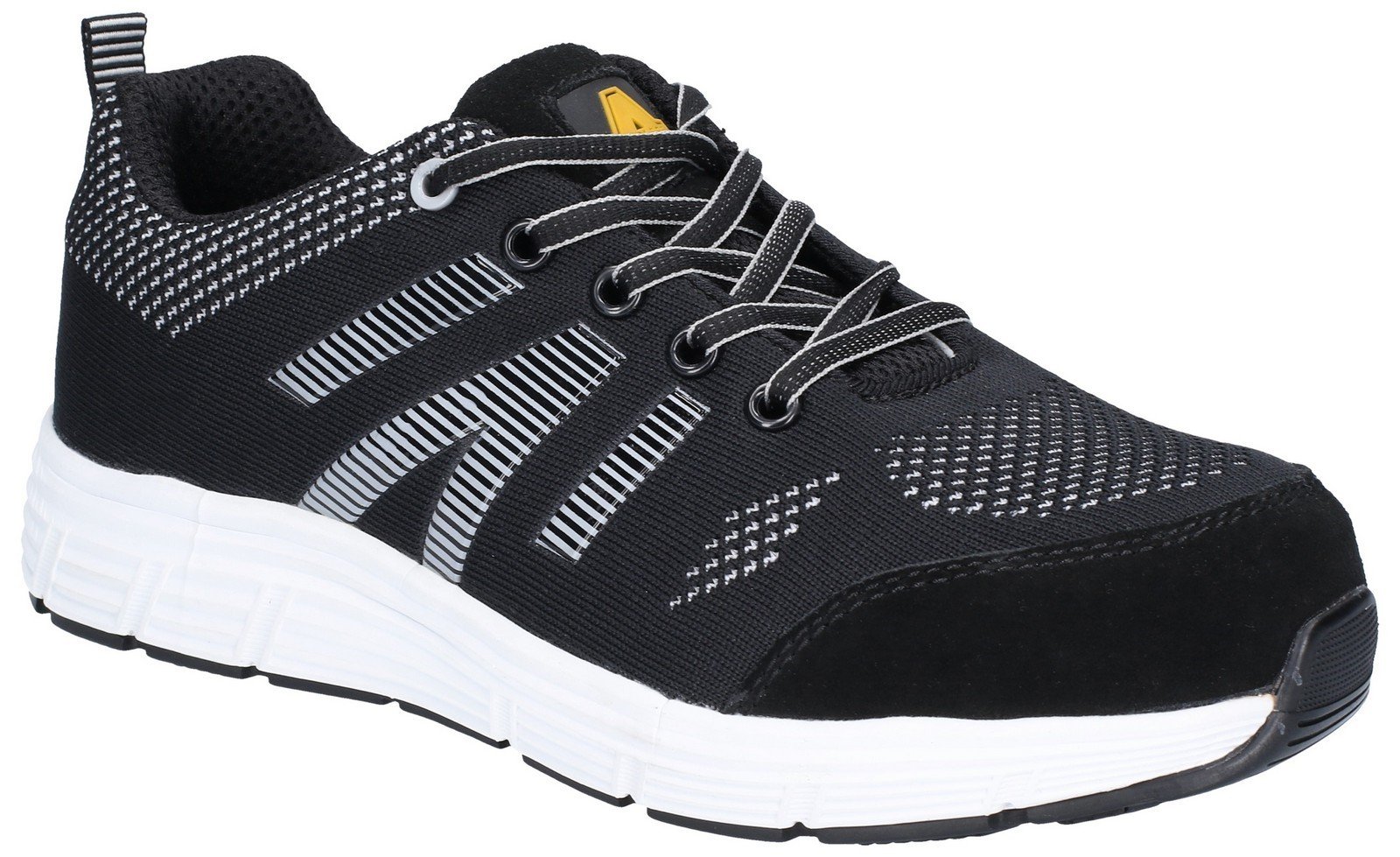 Amblers Unisex Safety BOLT Lace Up Trainer Black - Black 6