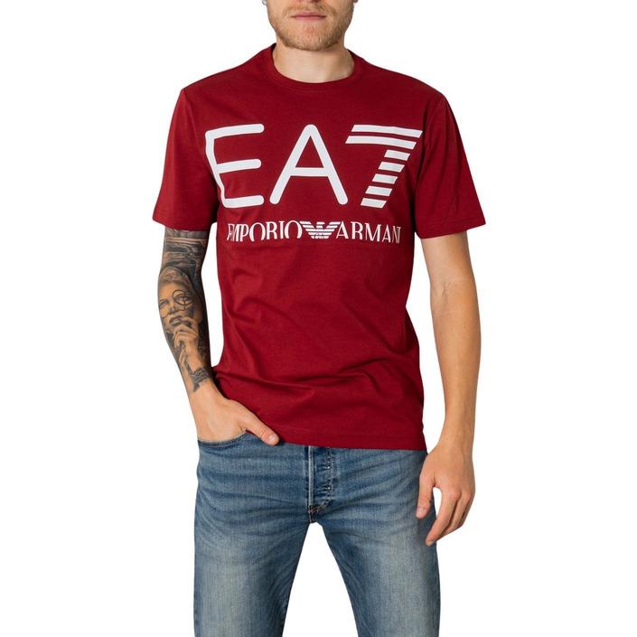 Ea7 Men's T-Shirt Bordeaux 273475 - bordeaux L