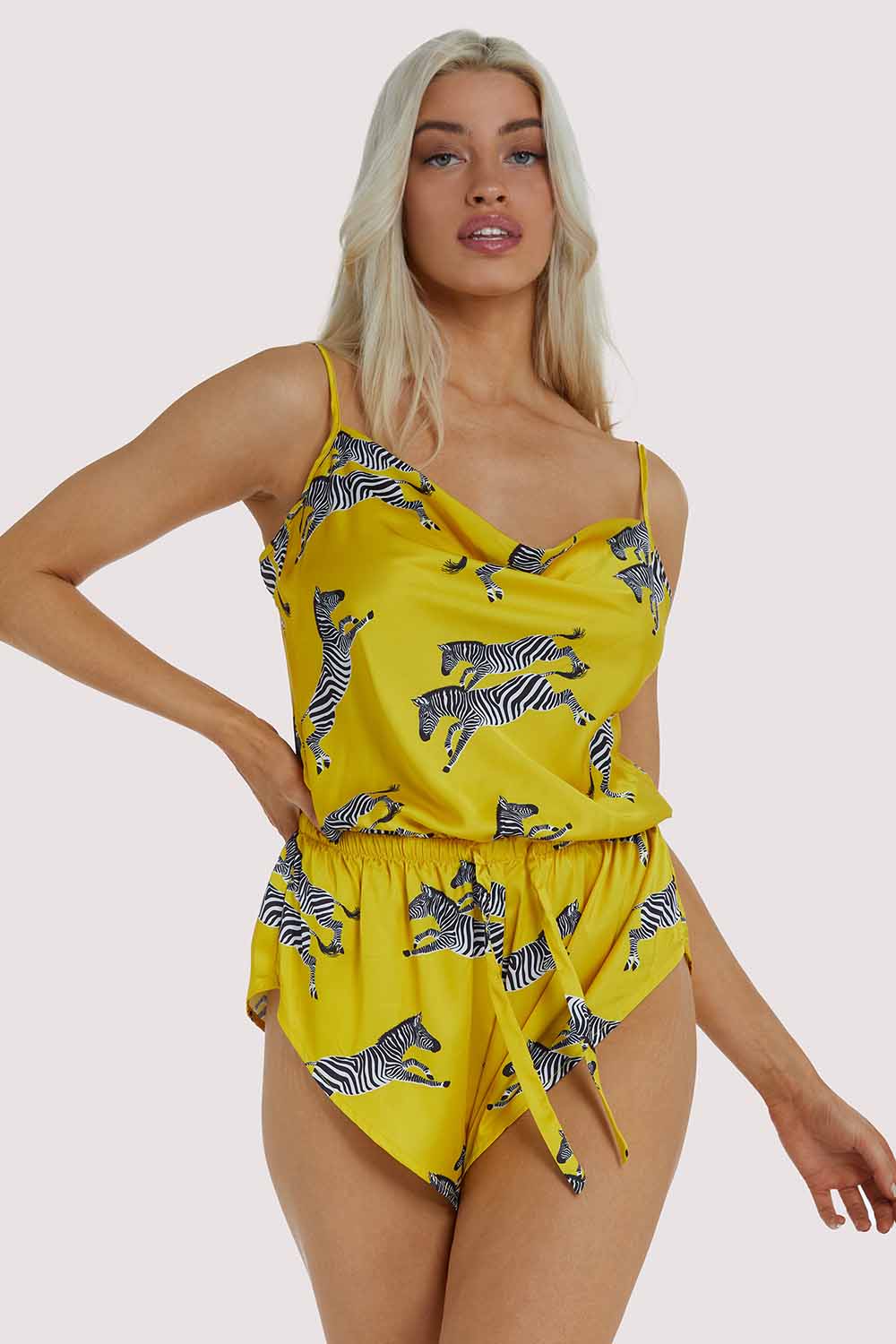 Kilo Brava EXCLUSIVE Mustard Zebra Playsuit UK 10