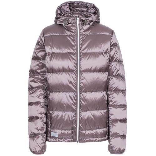 Trespass Women's Hooded Down Jacket Various Colours Bernadette - Dusty Heather XS