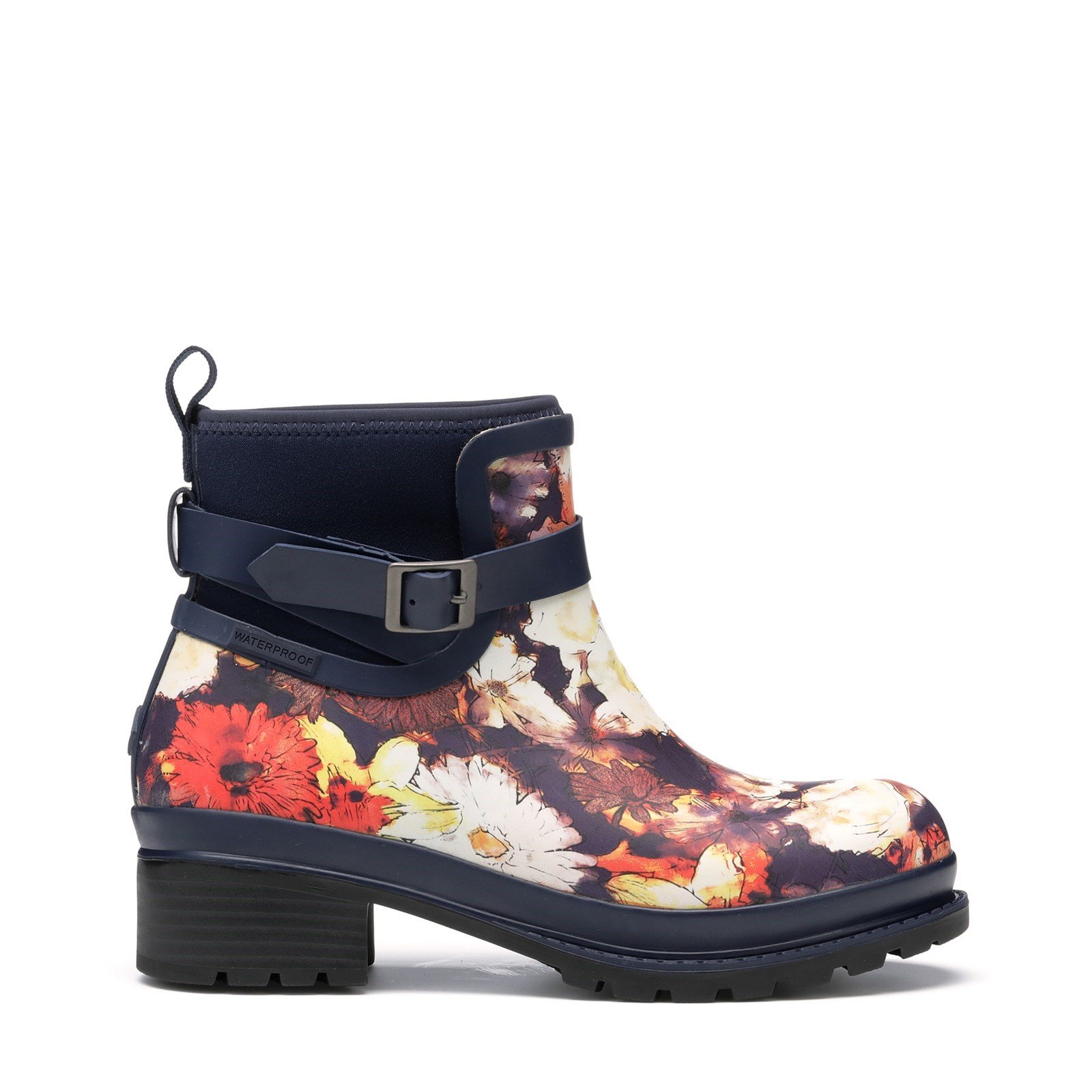 Muck Boots Women's Liberty Rubber Ankle Boots Various Colours 31816 - Navy Floral Print 9