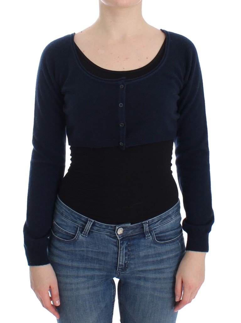 Ermanno Scervino Women's Cashmere Cardigan Blue SIG12570 - IT46 | L
