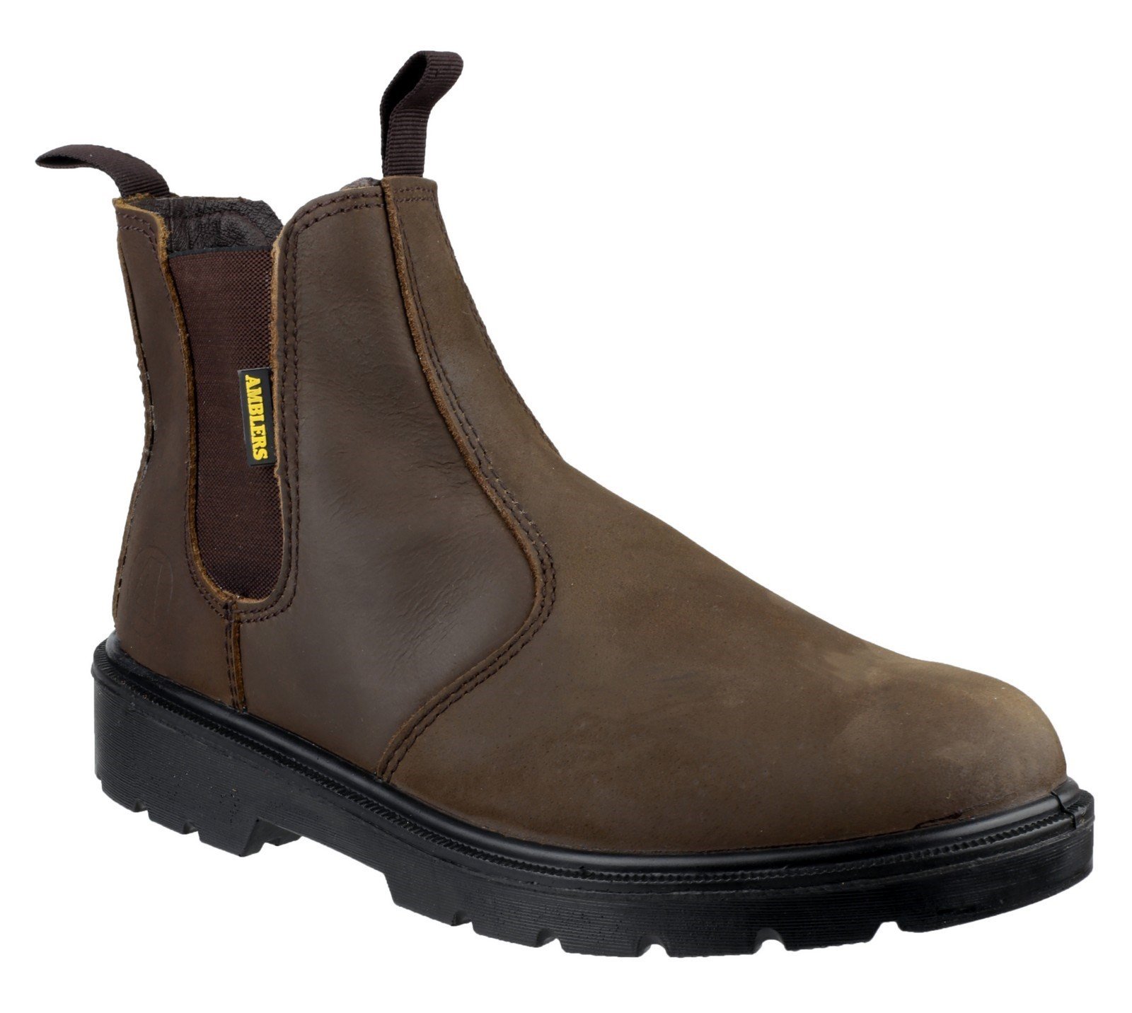 Amblers Unisex Safety Hardwearing Pull On Dealer Boot Brown 15890 - Brown 3