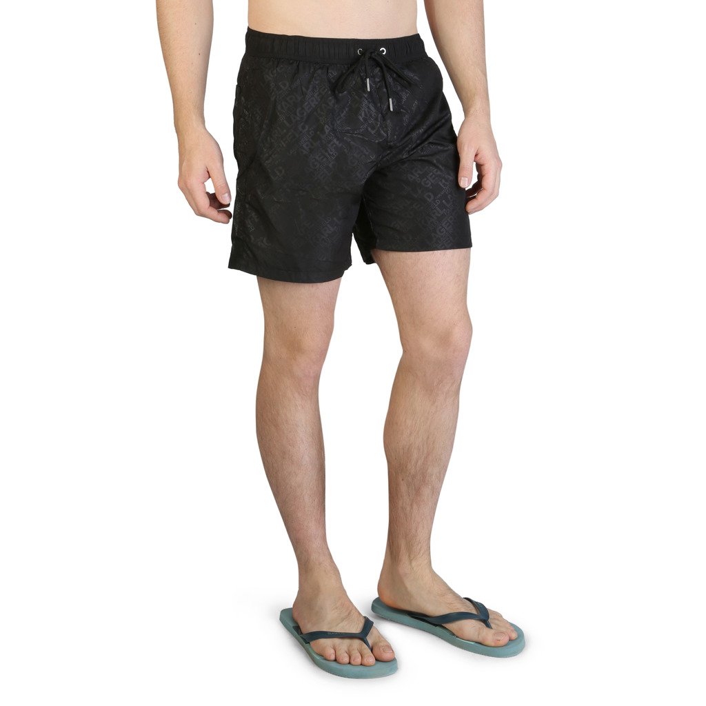 Karl Lagerfeld Men's Swimwear Black KL21MBM11 - black L