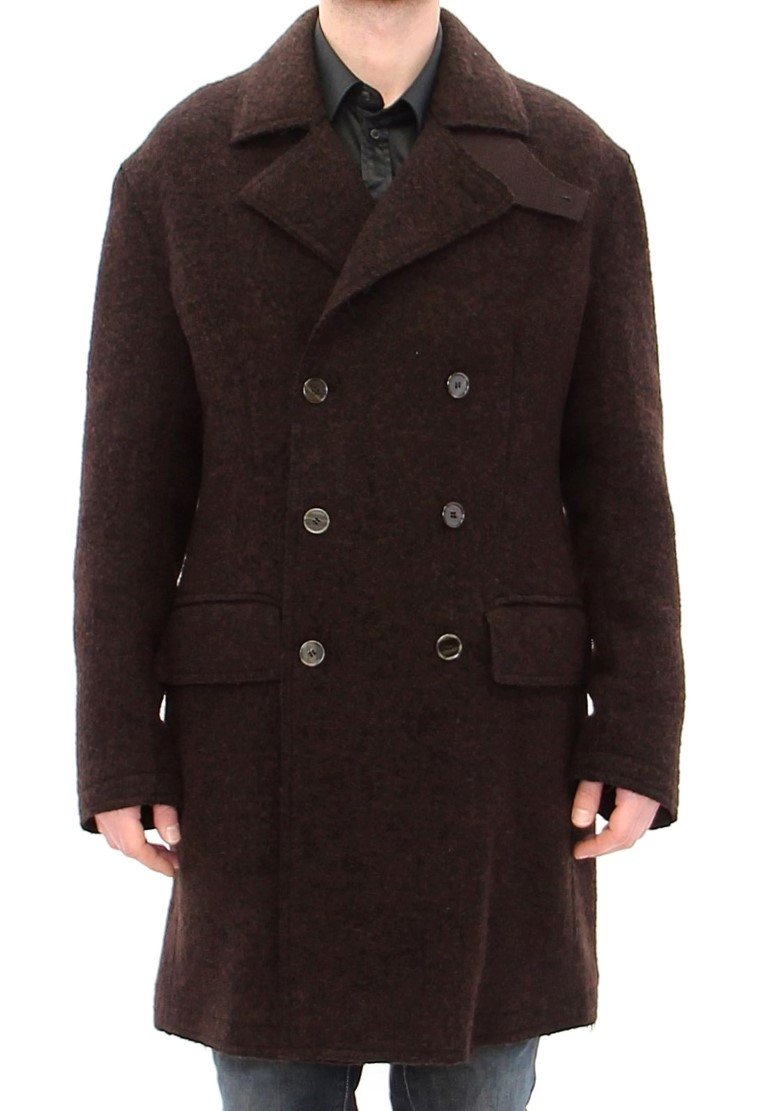 Dolce & Gabbana Men's Double Breasted Long Jacket Brown GJH10811 - IT50 | L